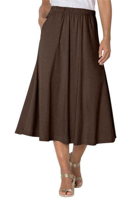 plus size aline skirt|plus size pull on skirts.